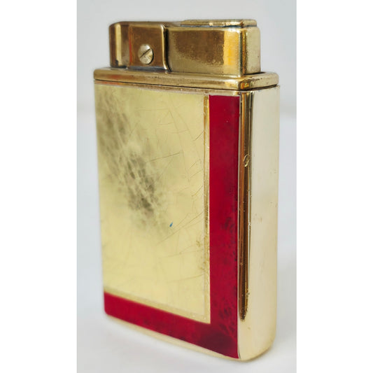 VINTAGE Needs Lovin' 1960's Continental Gold and Red Musical Lighter