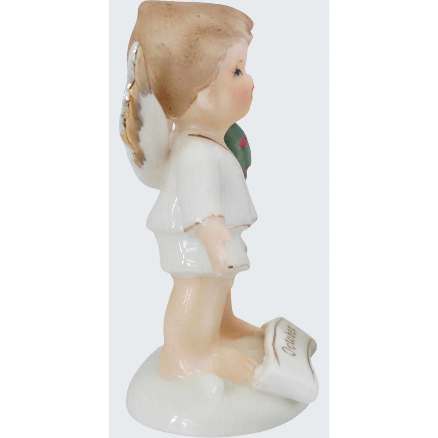VINTAGE *NEW* 1950's October Birthday Angel Figurine Porcelain Made in Japan