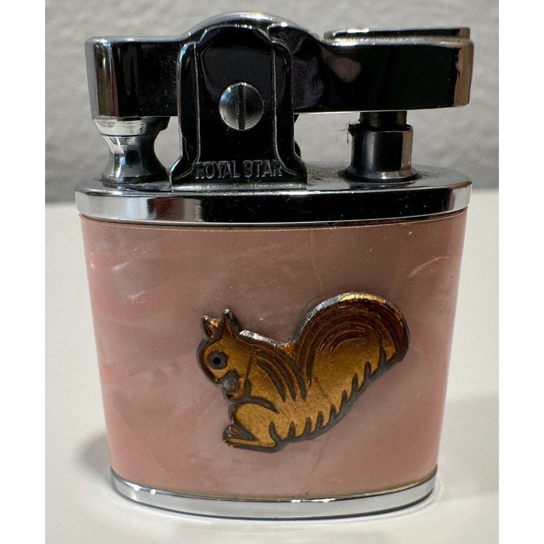 VINTAGE *NEW* 1956 Royal Star Lighter Pink with Gold Squirrel