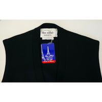 VINTAGE *NEW* 1970's The Eiffel Women's Black Merino Wool Knit Vest Size M (40)