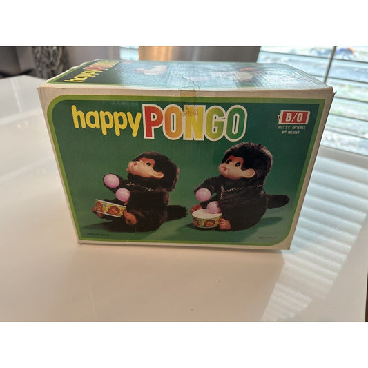 VINTAGE *NEW* Happy Pongo Monkey Playing Drums Electronic Toy