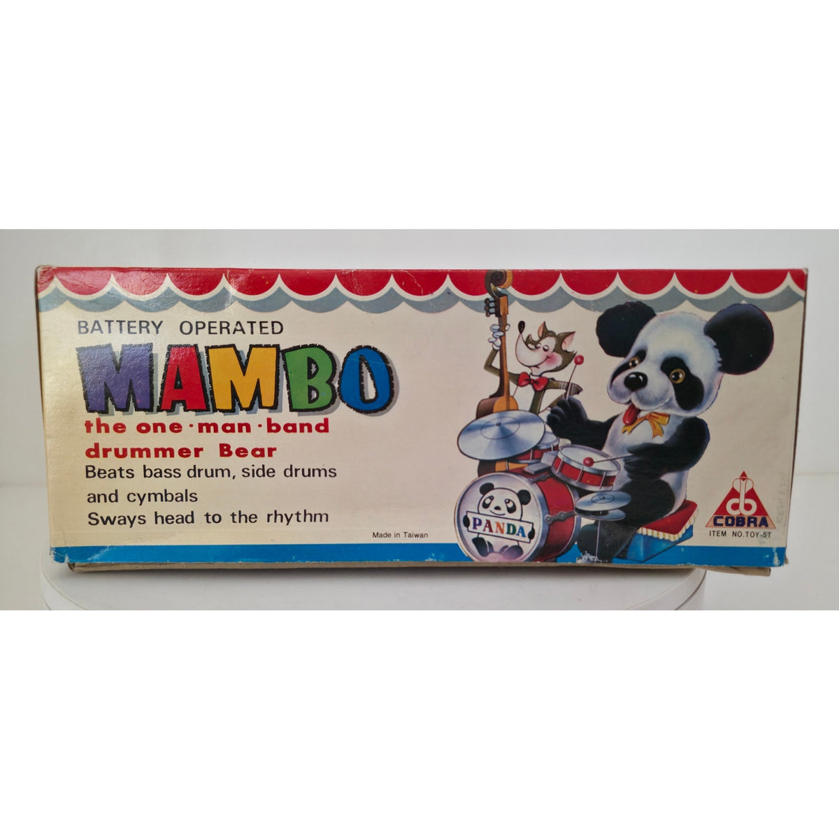 VINTAGE *PRISTINE* 1960's Mambo Panda Electric Drummer Battery Operated Toy