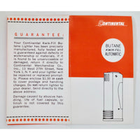 VINTAGE *NEW* 1960's Continental Gold Kwik-Fill Automatic Butane Lighter Japan