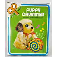 VINTAGE *NEW* 1960's Puppy Drummer Wind-Up Toy by Elmar