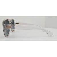 VINTAGE *NEW* 1970's Glam Unisex Clear Frame with Gray Ombre Lens Sunglasses