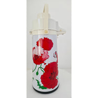 VINTAGE *NEW* 1970's Air Pot Floral Print Vacuum Liquid Dispenser