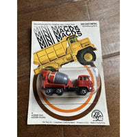 VINTAGE *NEW* 1970's Zee Mini Macks Die Cast Metal Red Cement Mixer Truck