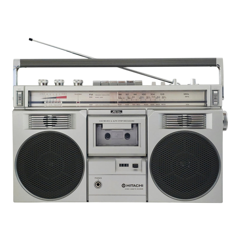 VINTAGE *PRISTINE* 1980's Hitachi TRK-7800H Cassette Tape AM/FM Radio Boombox