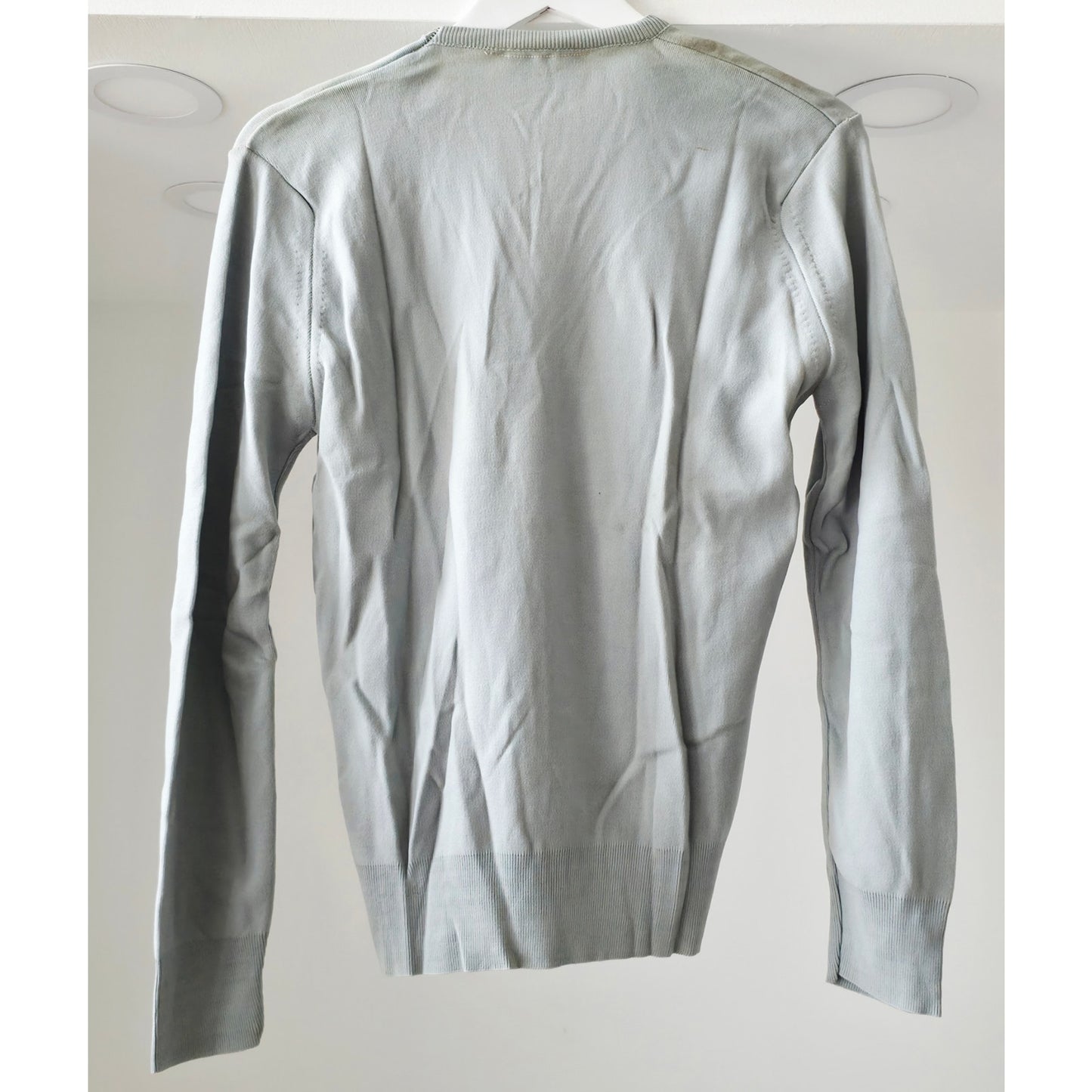 VINTAGE *NEW* 1970's Ban-Lon Women's Gray Long Sleeve Shirt 100% Nylon Size M