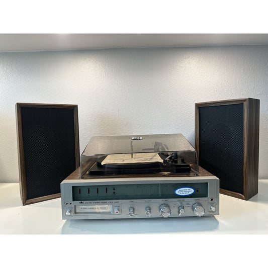 VINTAGE *NEW* 1970's ERC 8235 AM/FM 8-Track Record Player System with Speakers