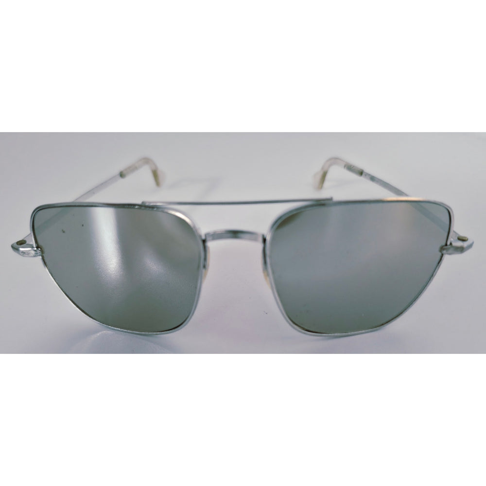 VINTAGE *NEW* 1970's Silver Frame w/Tinted Mirror Lens Aviator Sunglasses Japan
