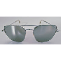 VINTAGE *NEW* 1970's Silver Frame w/Tinted Mirror Lens Aviator Sunglasses Japan