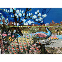 VINTAGE *PRISTINE* 1960's Peacock Lebanese Velvet Tapestry