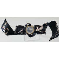 "Frozen In Time" 1960's Vintage Watch Face w/ Silk/Satin Tie Bracelet