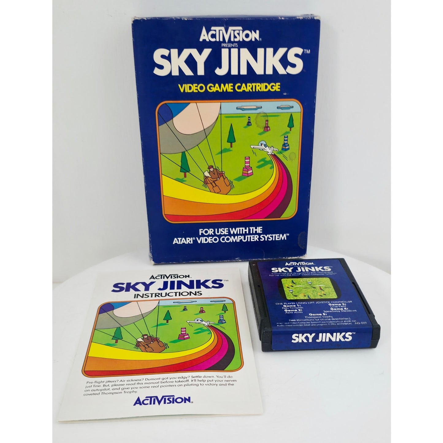 Atari 1982 SKY JINKS Video Game NOS Open Box with Wear Unsold Dealer Stock