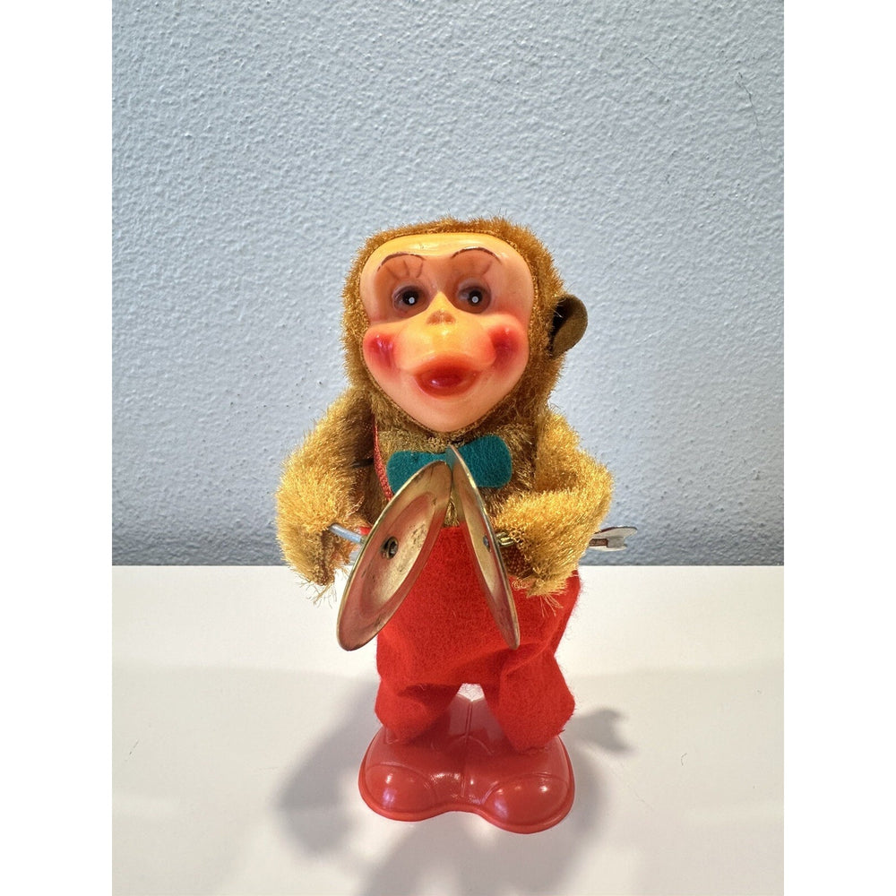 VINTAGE *NEW*  Musical Moving Monkey w/Clashing Cymbals Wind-Up Toy