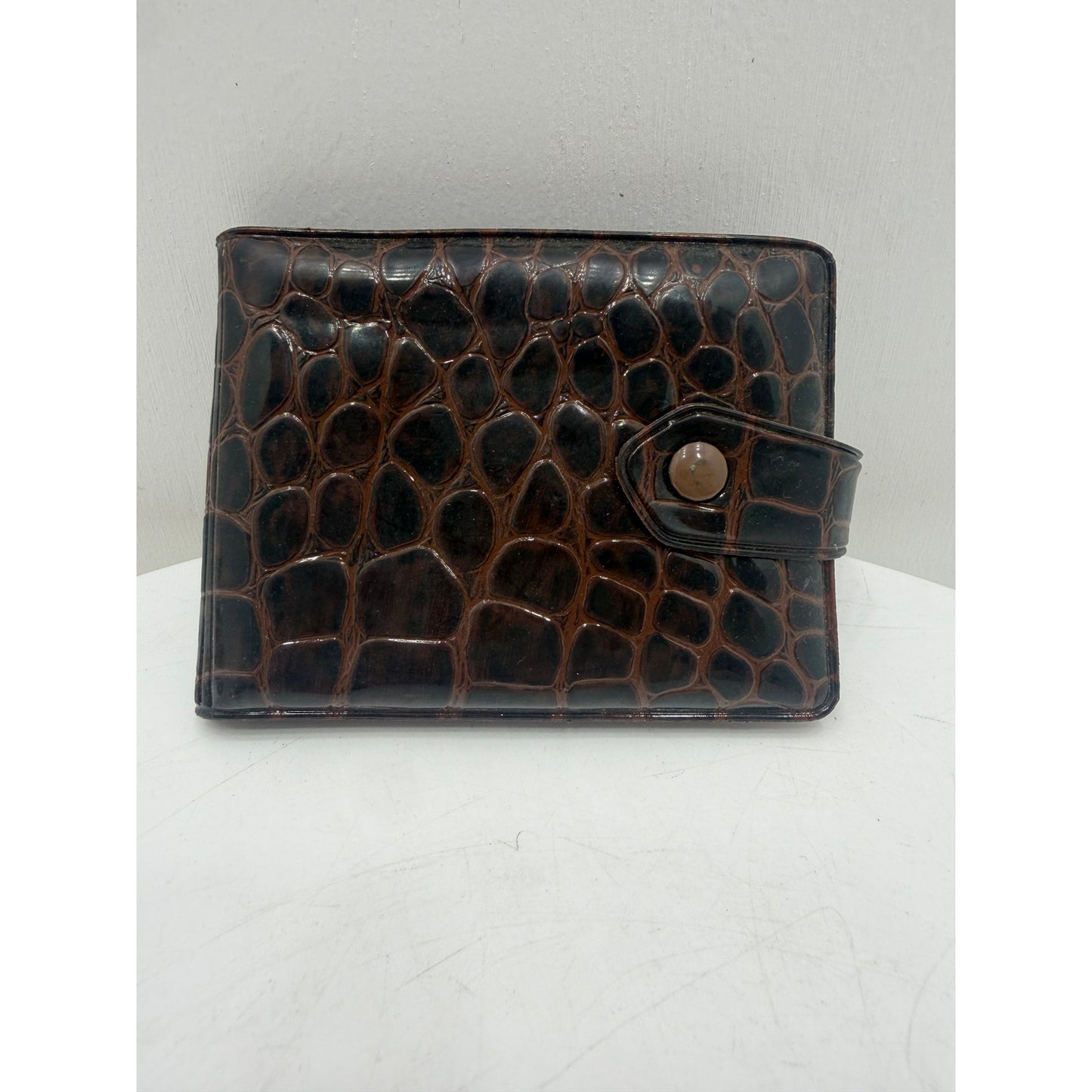 VINTAGE *NEW* 1970's Stacy Bi-Fold Coin/Photo/Cash Snake Print Wallet