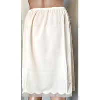 VINTAGE *NEW* 1950's Kayser Women's Cream Half Slip with Scalloped Trim Size L