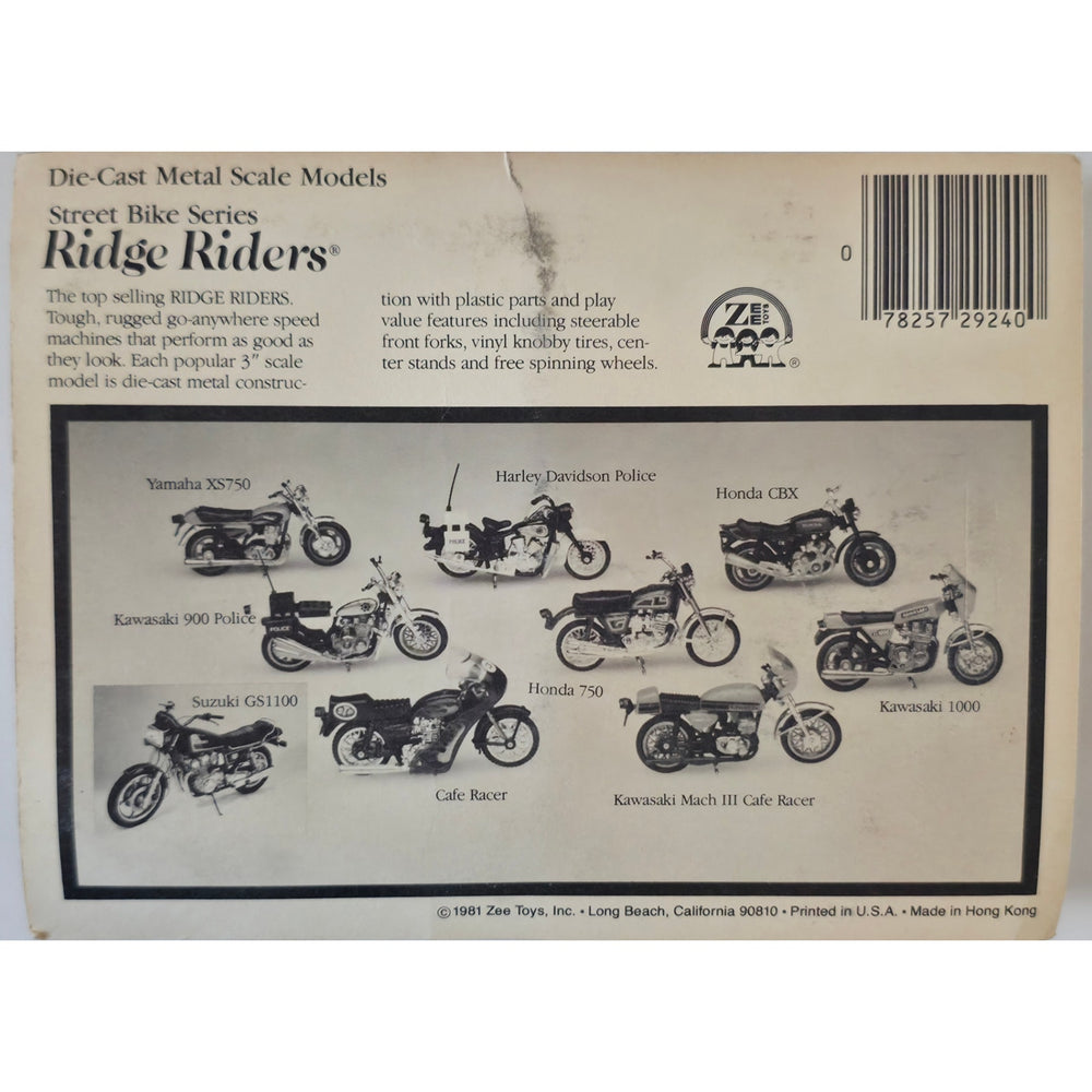 VINTAGE *NEW* 1981 Rough Rider Green Kawasaki KX 125 Metal Scale Die Cast Toy Motorcycle