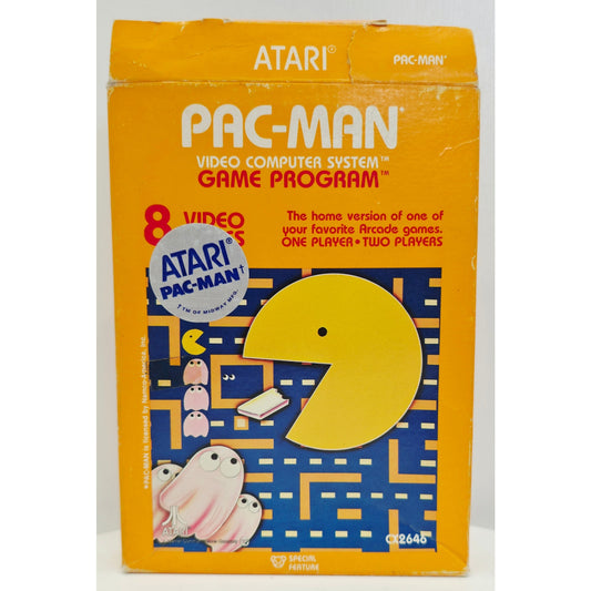 Atari 1981 PAC-MAN Video Game NOS Open Box with Wear Unsold Dealer Stock