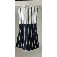 VINTAGE *NEW* 1960's Black & White Stripe Waist Tie Romper Size 12 Made in Japan