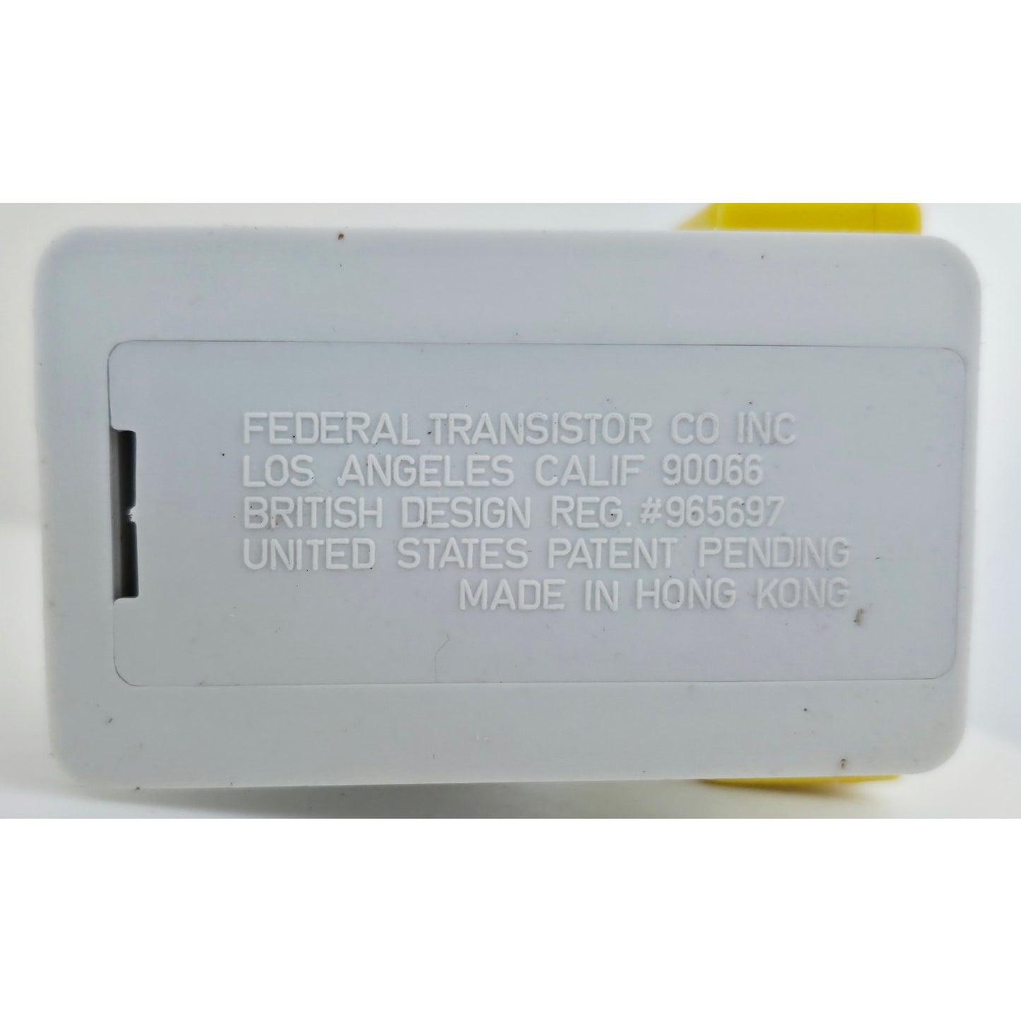 VINTAGE *NEW* 1970's Federal Solid State Mini John AM Toilet Radio Yellow