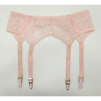 VINTAGE *PRISTINE* 1960's Gold Seal Women's Light Pink Lace Garter Belt Size 30