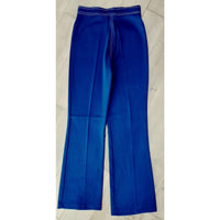 VINTAGE *NEW* 1960's Women's Blue w/White Stitching Flared Stretch Pants Size 12