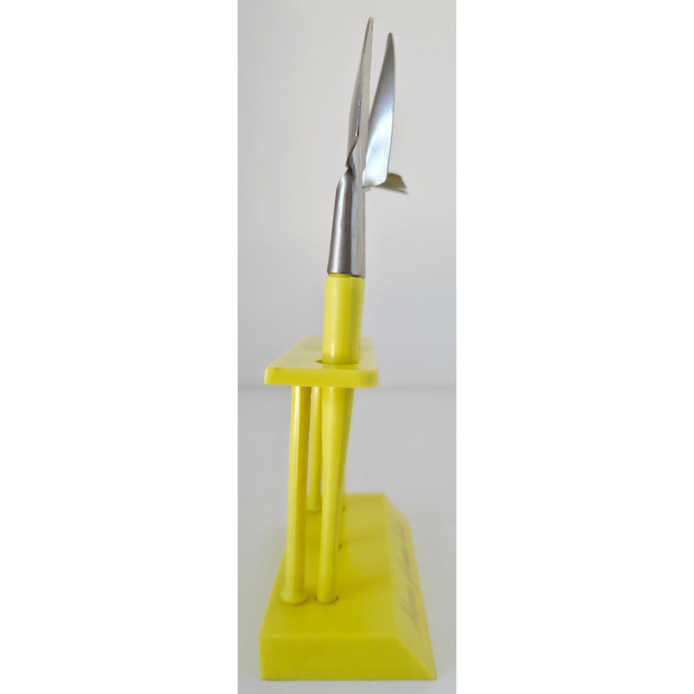 VINTAGE *NEW* 1970's Mini Hone Garden Tools with Stand Set of 3 Hong Kong