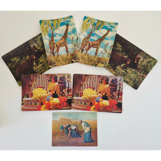 VINTAGE *NEW* 1960's 3-D Collector Series Super Dimension Postcards Set of 7
