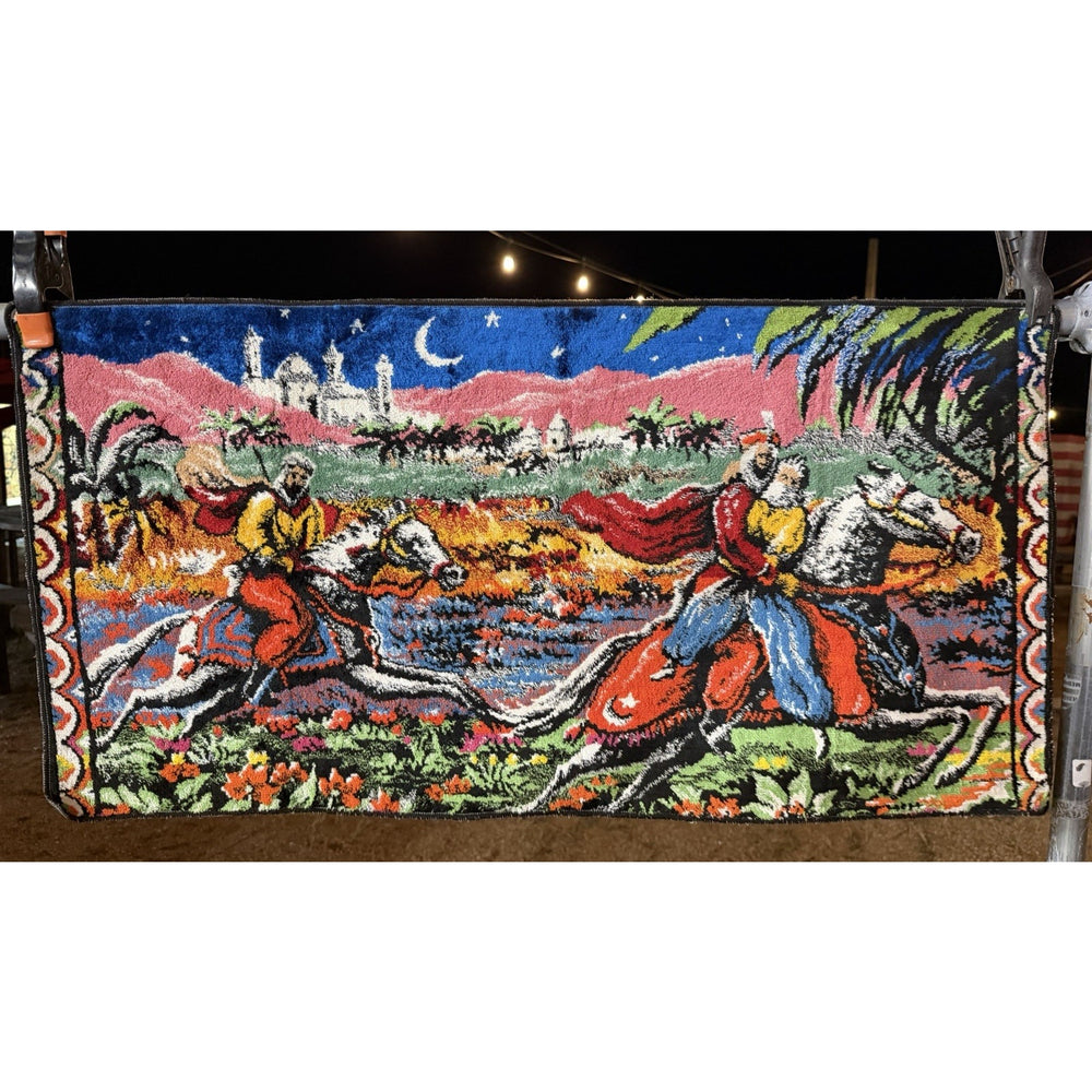 VINTAGE *PRISTINE* 1960's The Take Away French Velvet Tapestry