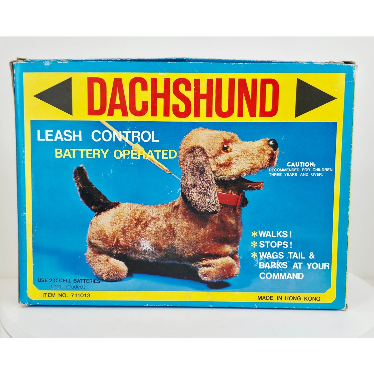 VINTAGE *NEW* 1960's Dachshund Leashed Walking Barking Collared Dog
