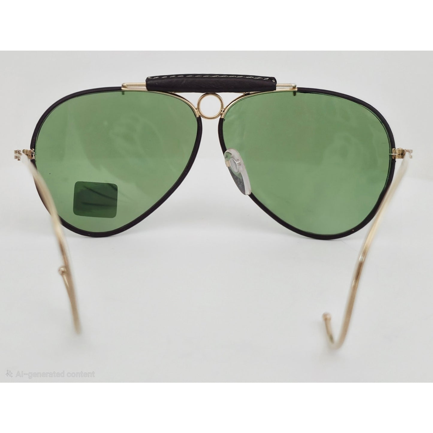VINTAGE *NEW* 1970's Ray Max Gold Frame with Smoke Green Lens Aviator Sunglasses