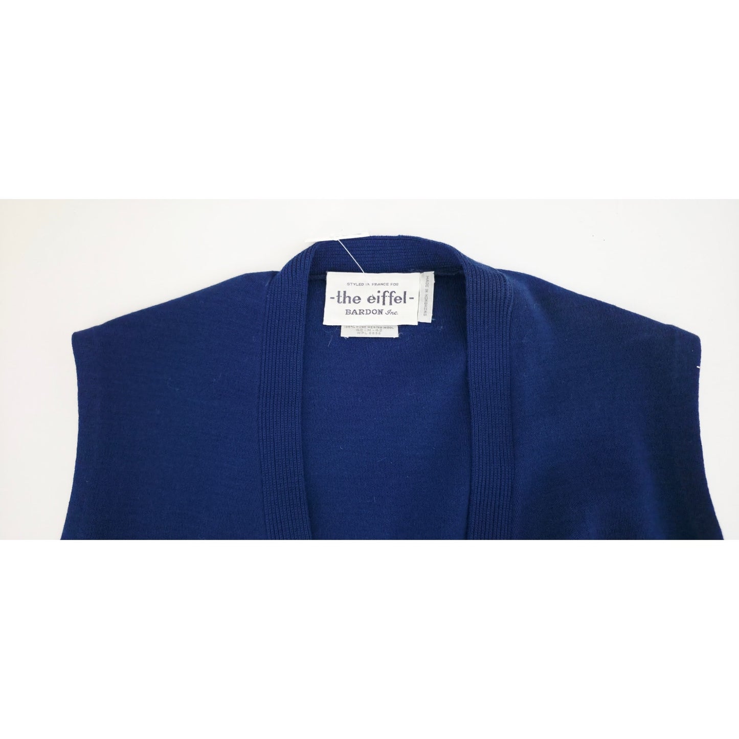 VINTAGE *NEW* 1970's the Eiffel by Bardon Navy Women's Vest  100% Wool Size M