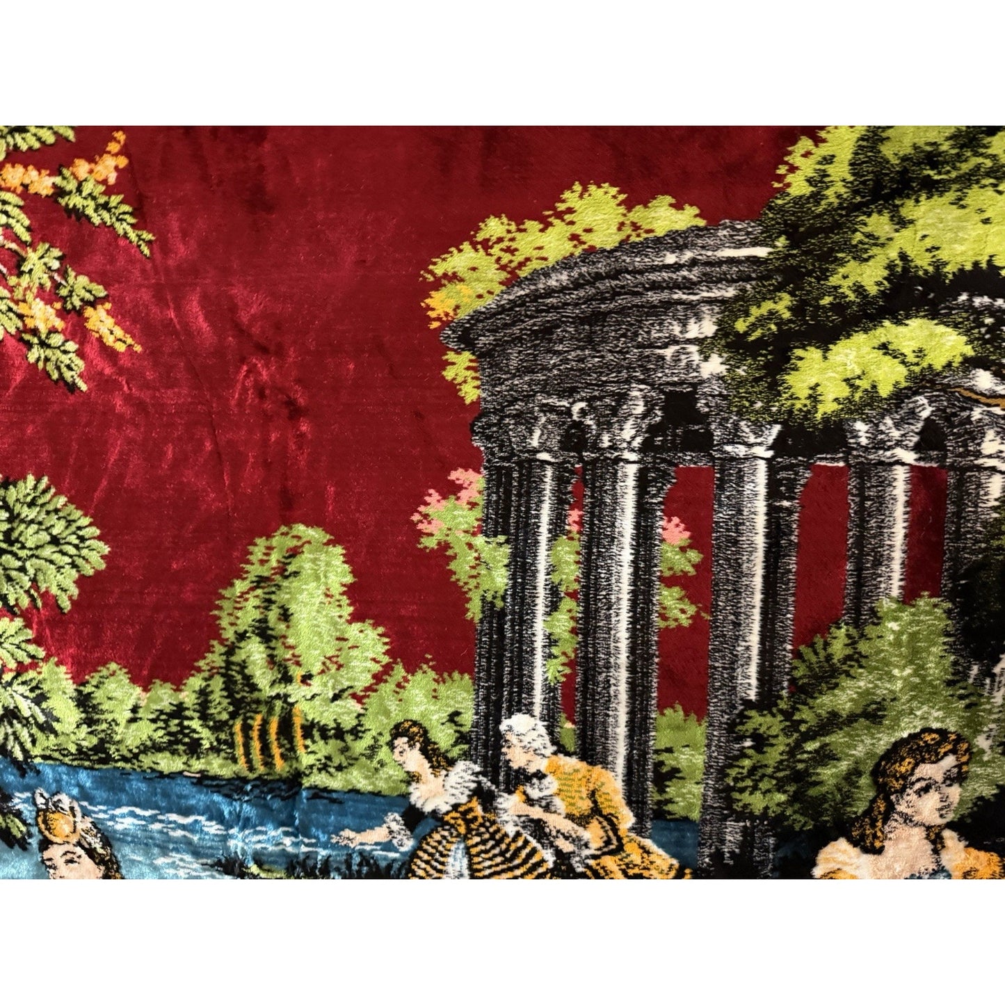 VINTAGE *PRISTINE* 1960's Party Italian Velvet Tapestry