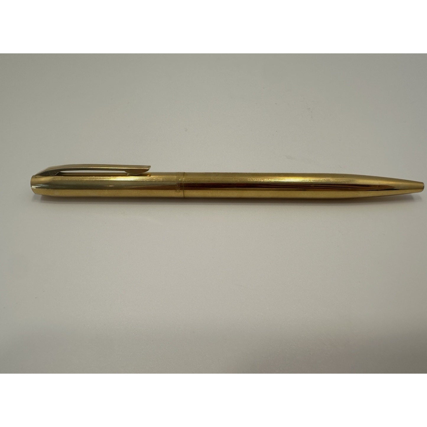 VINTAGE *NEW* 1970's Computrace Gold-Plated Pen W Built-In Digital Clock