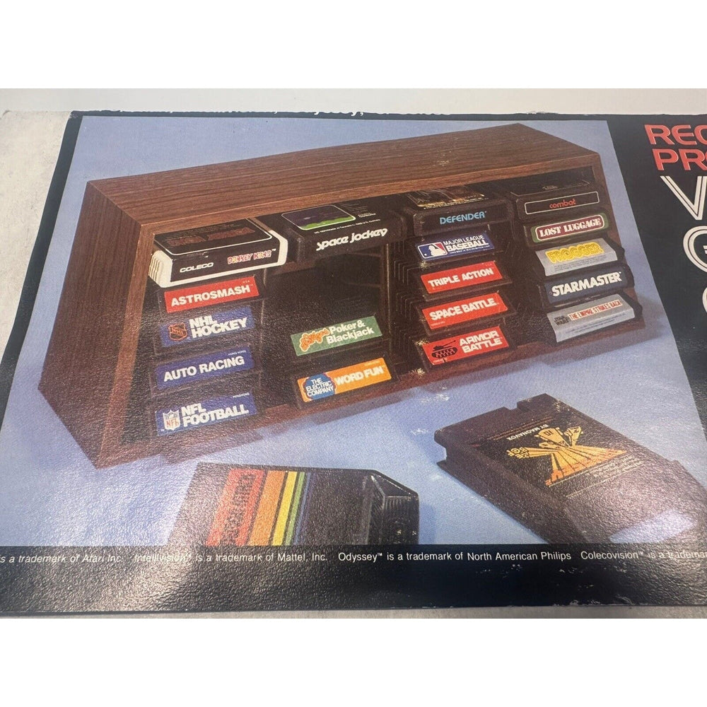 VINTAGE *NEW* 1980's Recreational Products 20-Cartridge Video Game Holder for Atari/Intellivision/Coleco