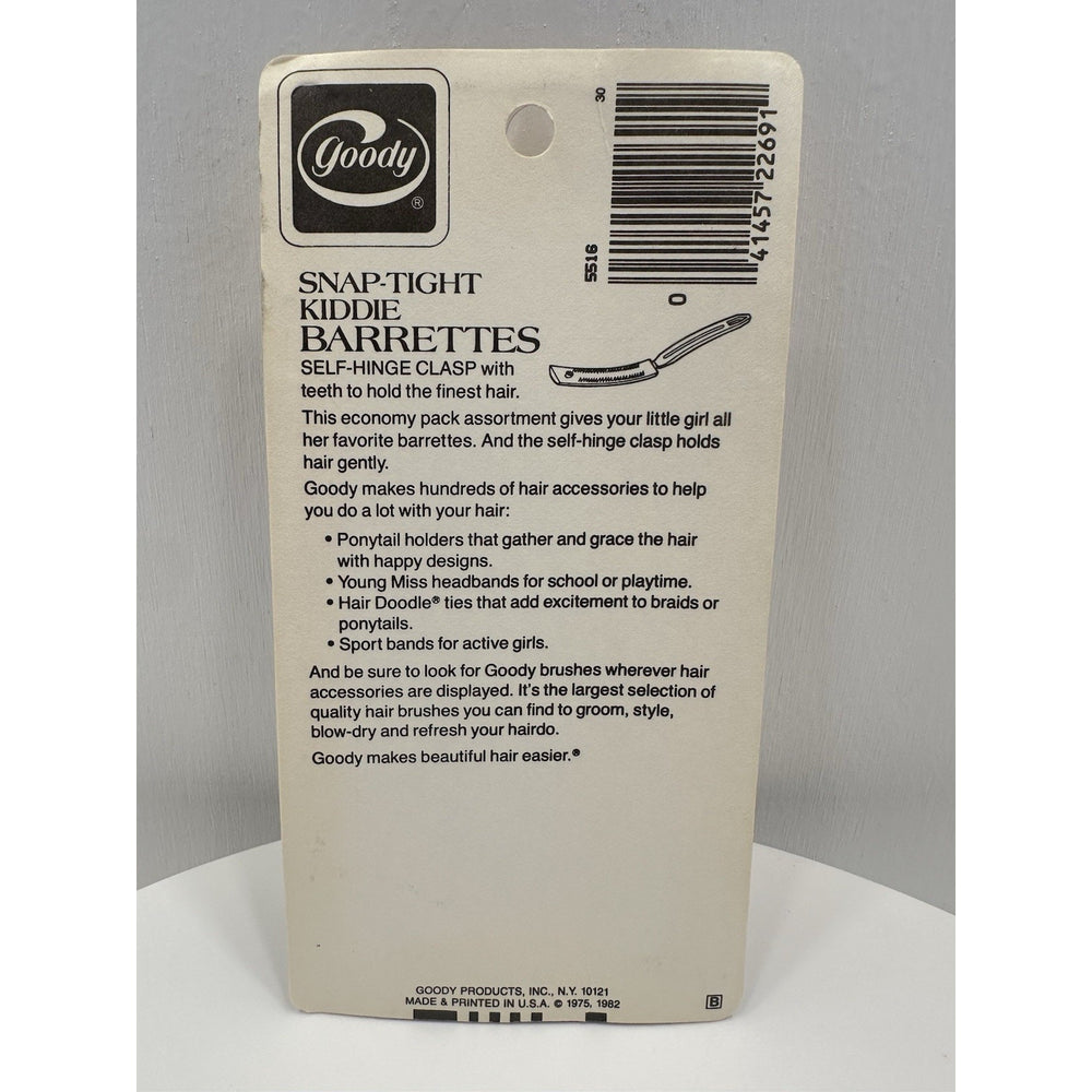 VINTAGE *NEW* 1980's Goody 5516 Plastic Snap-Tight 20 Kiddie Barrettes