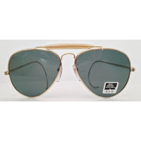 VINTAGE *NEW* 1970's Ray Max Gold Frame with Gray Lens Aviator Sunglasses