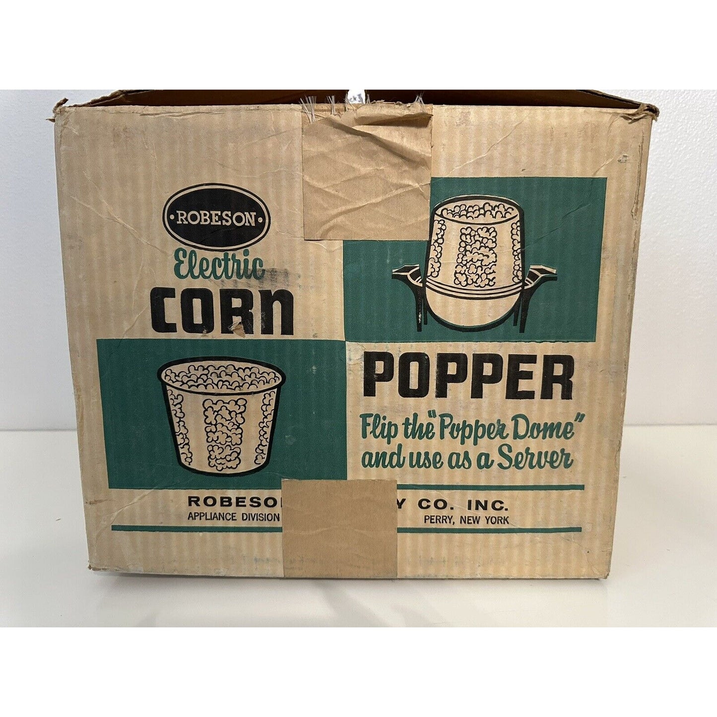 VINTAGE *NEW* ROBESON Electric Corn Popper 4 Quart Dome w/bowls