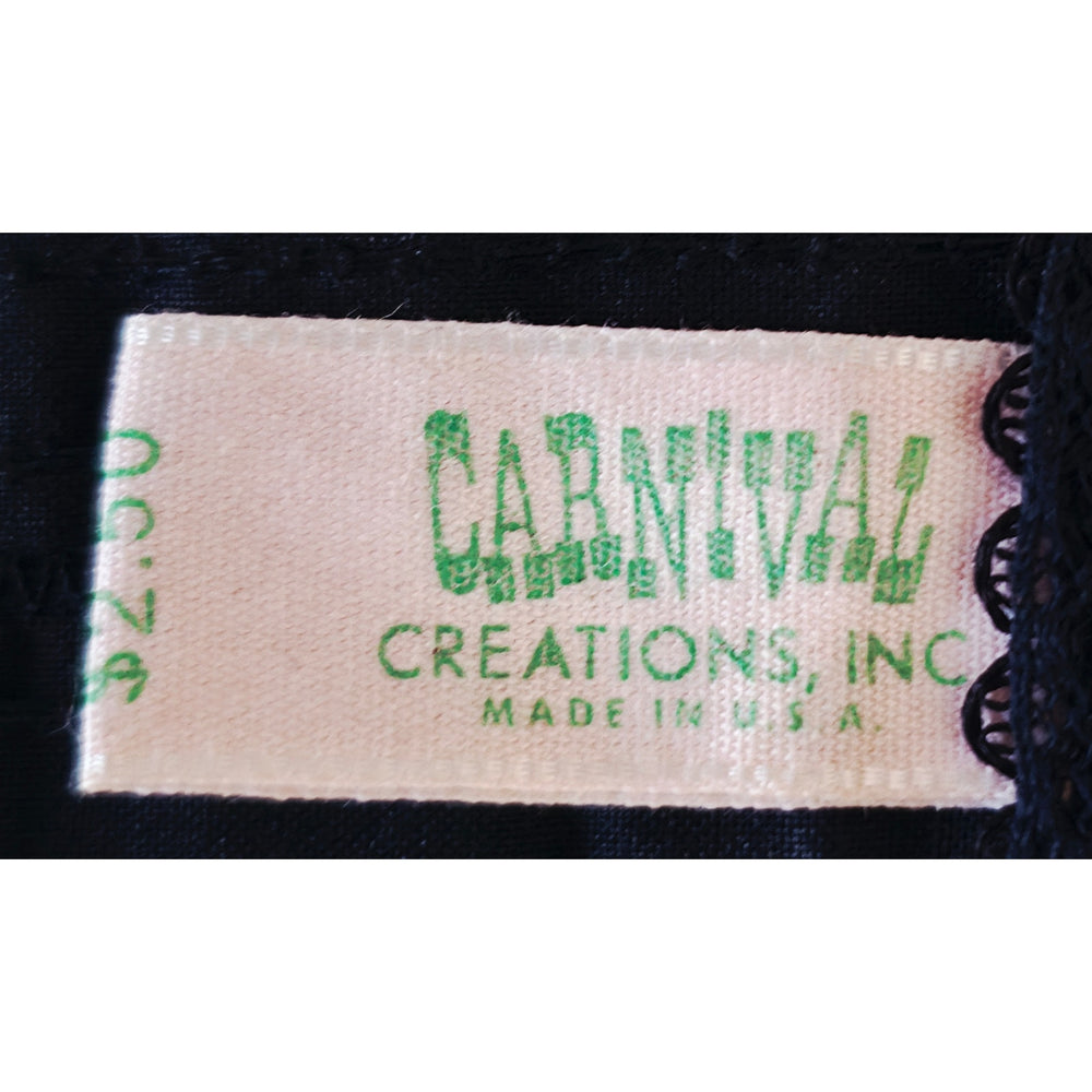 VINTAGE *NEW* 1960's Carnival Women's Black Bullet Bra Size 34A USA
