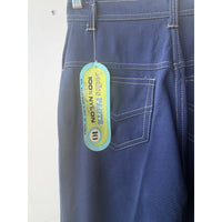 VINTAGE *NEW* 1960's Women's Blue w/White Stitching Stretch Pants Size 10