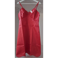 VINTAGE *NEW* 1960's Kayser Women's Red TRICOT Nylon Long Slip Size 38
