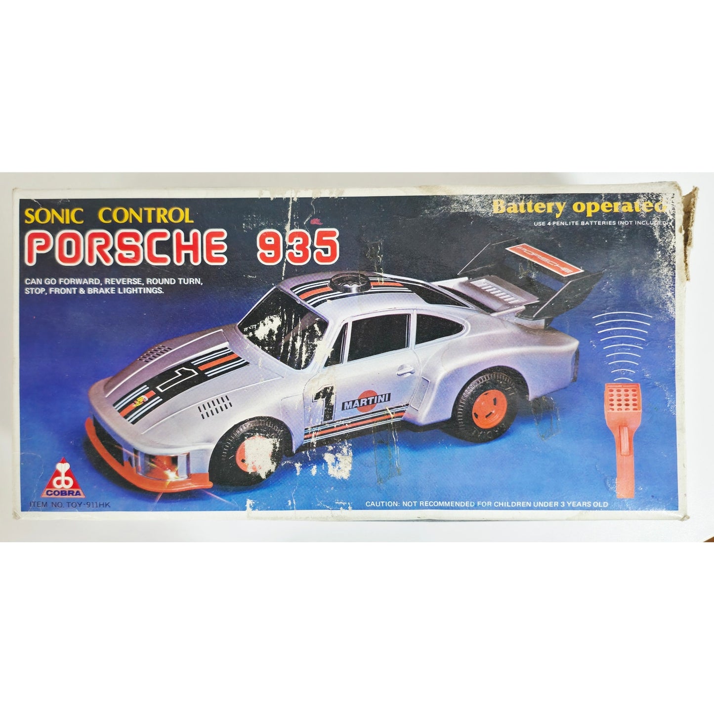 VINTAGE *NEW* 1979 Cobra Sonic Control Porsche 935 Battery Operated Toy Car