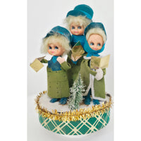 VINTAGE *NEW* 1960's Wind-Up Musical Choir Silent Night 2426 Green Made in Japan