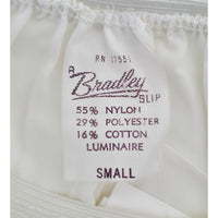 VINTAGE *NEW* 1960's Women's White Slip with White Lace Trim  Size S