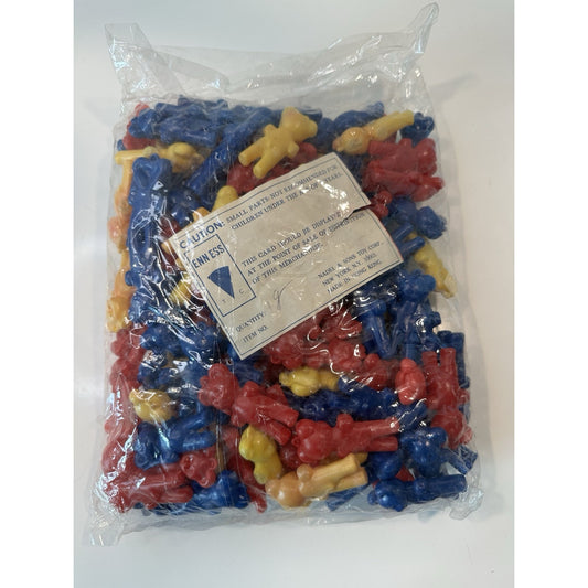 VINTAGE *NEW* 1980's Nadel & Sons Multi Color Plastic Teddy Bear Toys 2"