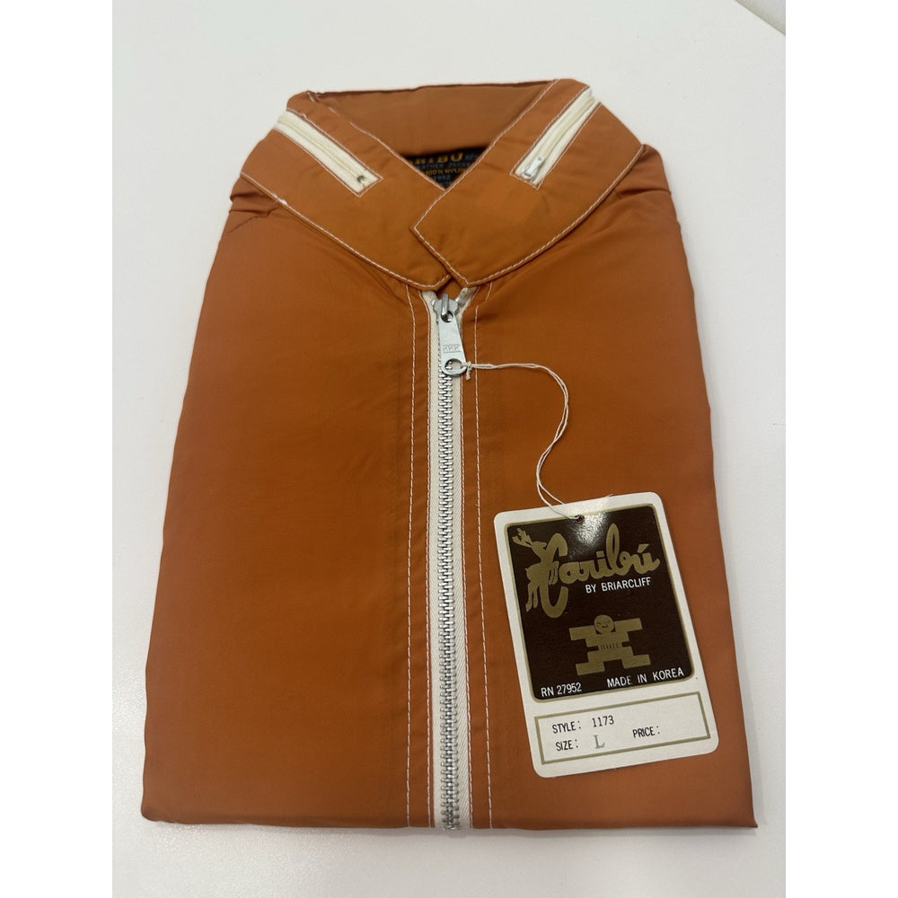 VINTAGE *NEW* 1970's Caribu Men's Nylon All Weather Zip Hood Jacket - Large
