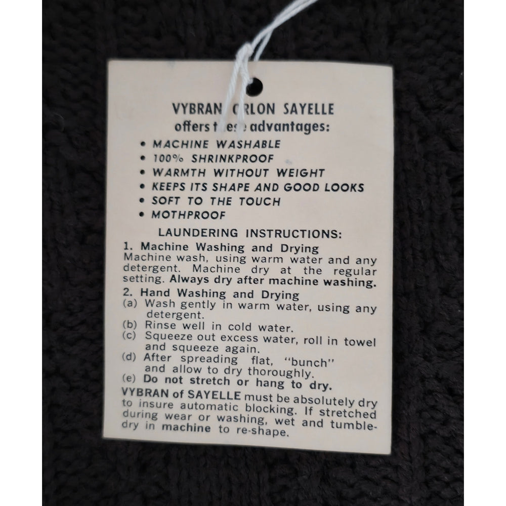 VINTAGE *NEW* 1960's Women's Dark Brown Sweater 100% Acrylic Size 34