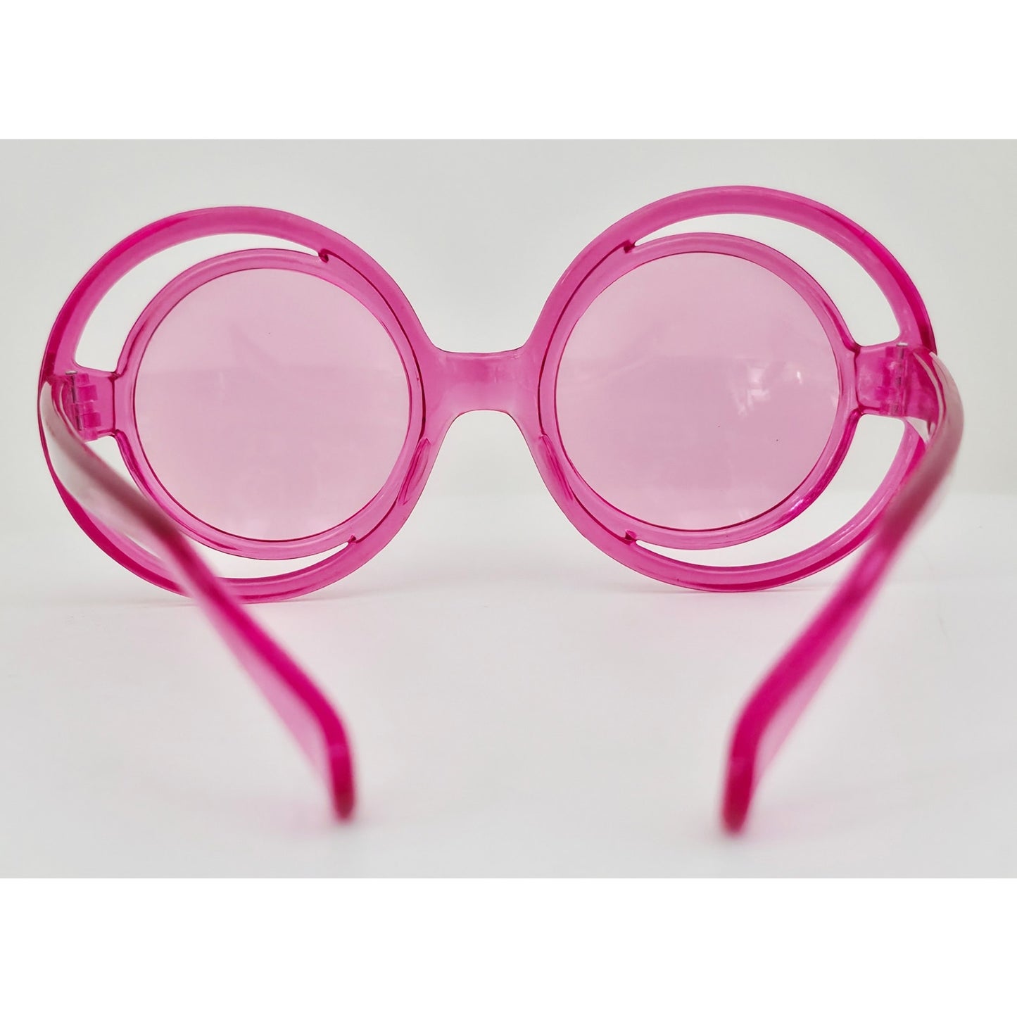 VINTAGE *NEW* 1970's Glam Unisex Pink Round Frame with Pink Lens Sunglasses